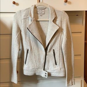 Lucky Brand White Textured Blazer